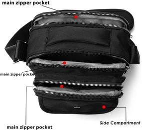 img 1 attached to Nylon Crossbody Bag for Women: JOSEKO Mini Travel Messenger Organizer Purse - Lightweight and Durable Pocket Bag