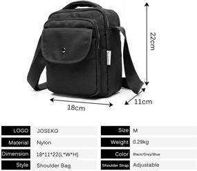 img 2 attached to Nylon Crossbody Bag for Women: JOSEKO Mini Travel Messenger Organizer Purse - Lightweight and Durable Pocket Bag