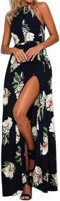 img 4 attached to ZESICA Womens Halter Floral Backless Women's Clothing and Dresses