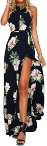 img 3 attached to ZESICA Womens Halter Floral Backless Women's Clothing and Dresses