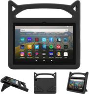 dinines shockproof handle stand kids tablet case for all-new 8 and 8 plus tablet (10th generation, 2020 release) - black logo