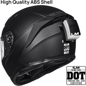img 2 attached to 👨 ILM Full Face Helmet with Pinlock Insert, Anti-Fog Dual Visor for Motorcycle Snowmobile Motocross ATV Casco - Men Women DOT Certified