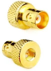 img 1 attached to DHT Electronics 2pcs RF Coaxial Coax Adapter: SMA Male to BNC Female - Goldplated Connectors