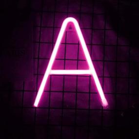 img 4 attached to 🌟 Smilco Light Up Marquee Letter Neon Sign - 26 Alphabet Wall Decor in Pink, USB and Battery Powered Lights for Wedding Birthday Christmas Party Bedroom Decoration (Letter A)