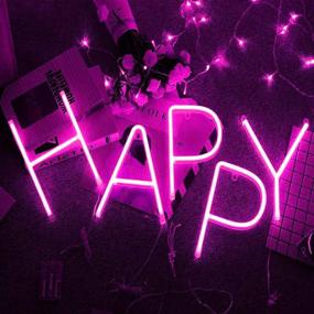 img 2 attached to 🌟 Smilco Light Up Marquee Letter Neon Sign - 26 Alphabet Wall Decor in Pink, USB and Battery Powered Lights for Wedding Birthday Christmas Party Bedroom Decoration (Letter A)