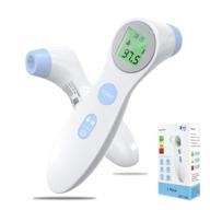 🌡️ advanced touchless infrared thermometer with fever indicator: medical forehead thermometer for adults, kids, and baby- memory recall and digital display logo