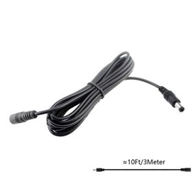 img 3 attached to 🔌 10Ft 2.1mm x 5.5mm Male to Female DC Extension Wire for CCTV Security Camera, DVR, LED Strip Light