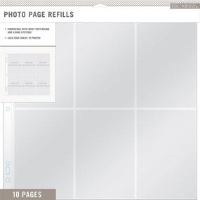 img 1 attached to 📷 K&amp;Company Photo Page Refills 12x12 - Pack of 10 with (6) 4x6 Pockets