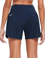 baleaf women's 5-inch knit waistband running shorts with liner, quick-dry lounge gym walking shorts, back zipper pocket included logo