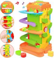lukat activity cube: 4 in 1 musical piano toy keyboard for toddlers - educational toys for 1-5 year old girls and boys - language learning & music modes - best gift ideas logo