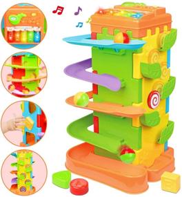 img 4 attached to Куб активности LUKAT: 4 в 1 Музыкальная пианино-игрушка для малышей - Образовательные игрушки для девочек и мальчиков от 1 до 5 лет - Режимы языкового обучения и музыки - Лучшие идеи в подарок.