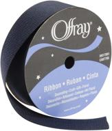 offray 110276 grosgrain ribbon navy logo