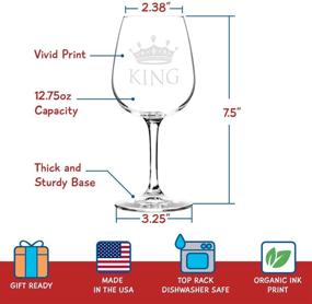 img 1 attached to ❤️ King and Queen Wine Glass Gift Set: Perfect His and Hers Drinkware for Couples, Celebrating Love and Togetherness!