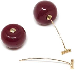 img 2 attached to Honbay Fashion Lifelike Cherry Earrings