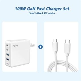 img 1 attached to 🔌 Powerful 100W 4-Port Charger: Cirtek USB C Charging Station for MacBook Pro/Air, iPad, iPhone, Galaxy, Laptop and More - Portable Type C PD Power Charger Adapter