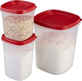 img 4 attached to 🔴 Racer Red 6-Piece Set of Rubbermaid Easy Find Lids Food Storage Containers