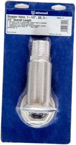 img 1 attached to 🚤 Attwood 66553-3 Boat Self-Bailing Cockpit Barbed Stainless Steel 1 ½-Inch Scupper Valve: Enhance Your Boat's Drainage with Premium Quality