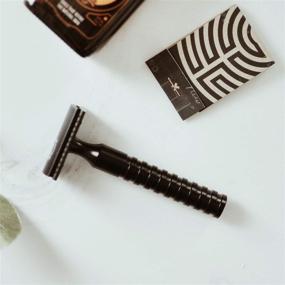 img 3 attached to 🪒 Men's Vintage Double Edge Safety Razor Kit - Straight Handle, Perfect for Wet Shaving Precision, Mustache Edging - Compatible with Disposable DE Blade Packs (Razor-Solo)