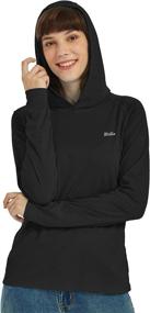 img 4 attached to 👚 UPF 50+ Sun Protection Hoodie SPF Shirt for Women | Long Sleeve Lightweight Hoodie for Hiking, Fishing, and Outdoor Activities