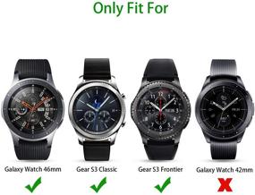 img 3 attached to Накладка из закаленного стекла OMOTON 3 Pack для Samsung Galaxy Watch 46 мм (2018) & Gear S3, совместимая.