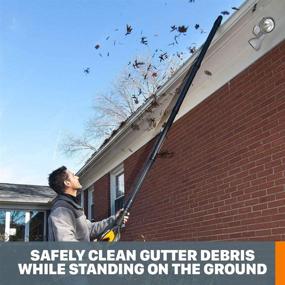 img 2 attached to 🧹 WORX WA4094 GUTTERPRO Universal Gutter Cleaning Kit: 11’ Reach - Clean Gutters with Ease!