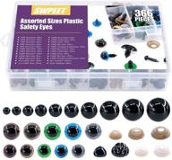 👀 346pcs swpeet plastic safety eyes and noses set - assorted sizes, 6 colors, for dolls, puppets, plush animals, teddy bears logo