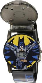 img 3 attached to 🦇 Eye-Catching DC Comics Batman BAT6000SR Kids' Digital Display Quartz Black Watch for Superhero-Inspired Style