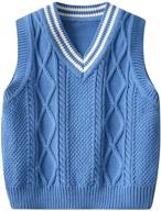 🧥 boys' knitted sleeveless waistcoat sweater pullover - clothing logo