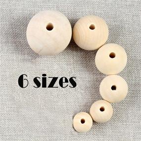 img 2 attached to Natural Wood Beads Assorted Sizes with Holes - Bulk 500 PCS Crafting Supplies for Jewelry Making, Macrame, and Garland Crafts - Unfinished Wooden Beads for DIY Decor