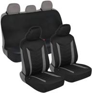 superior protectorate neoprene car seat covers: black & gray two tone chevron stitched - premium waterproof automotive seat protectors with multi-layer material for a perfect interior fit logo