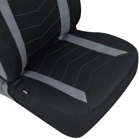 img 3 attached to Superior Protectorate Neoprene Car Seat Covers: Black & Gray Two Tone Chevron Stitched - Premium Waterproof Automotive Seat Protectors with Multi-Layer Material for a Perfect Interior Fit