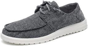 img 3 attached to Men's Betrue Lightweight Loafers: Canvas Comfort for Everyday Wear (BE2010A DR GRY 43)