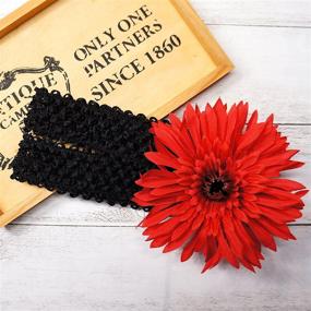 img 2 attached to 🎀 CT CRAFT LLC Elastic Crochet Headband Ribbon: Hair Bows, Accessories, Baby Waistband in Black