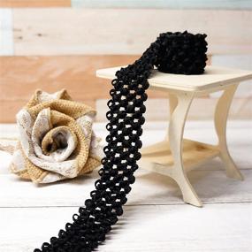 img 1 attached to 🎀 CT CRAFT LLC Elastic Crochet Headband Ribbon: Hair Bows, Accessories, Baby Waistband in Black