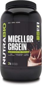 img 3 attached to 🍫 NutraBio Micellar Casein - Slow Digesting Protein Powder, 2 lbs Dutch Chocolate - Muscle Growth, Essential Amino Acids - Non-GMO, Gluten & Soy Free