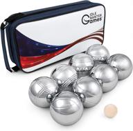 flag theme metal petanque boules logo