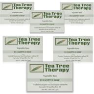 🌿 мыло на растительной основе tea tree therapy с эвкалиптом, 6 штук - натуральное очищающее и освежающее мыло логотип