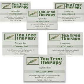 img 2 attached to 🌿 Мыло на растительной основе Tea Tree Therapy с эвкалиптом, 6 штук - натуральное очищающее и освежающее мыло