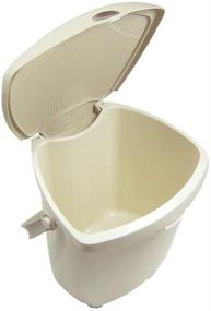 img 3 attached to Redmon For Kids 8003: The Ultimate Sure-Close Kitchen Food Scrap Pail in Warm Gray and Beige