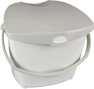 redmon for kids 8003: the ultimate sure-close kitchen food scrap pail in warm gray and beige logo