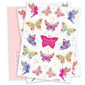 img 3 attached to 🦋 xo, Fetti Butterfly Tattoos for Kids - 50 Glitter Styles: Perfect Birthday Party Supplies and Fairy Decor