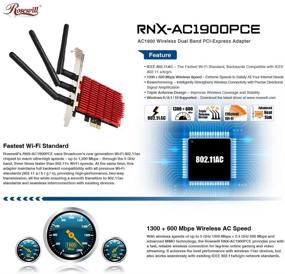 img 3 attached to 📶 Rosewill RNX-AC1900PCE адаптер беспроводного подключения PCI Express двойной частоты AC1900 - 11AC 1900Мбит/с беспроводная карта