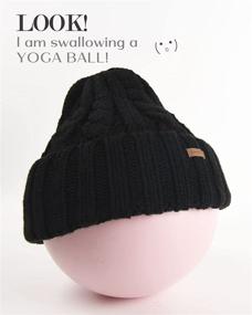 img 1 attached to Stay trendy and warm with Camptarce Winter Hats for Women: Chunky Knit Beanie with Pom Pom - Cute, Stylish, and Cozy Skull Ski Cap.