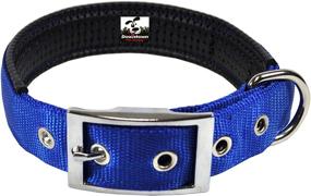 img 3 attached to Deluxe Thick Dog Collar by Downtown Pet Supply - Adjustable in Blue, Red, Black, Purple, or Pink - Sizes Small, Medium, Large, or X-Large