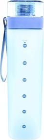 img 3 attached to 🚰 Diller Designer Sports Water Bottle: 700mL/24oz, Frosted Design, Non-Slip, BPA Free, Eco-Friendly, 360° Leak Proof Lid