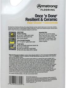 img 1 attached to 🧽 Armstrong Resilient & Ceramic Floor Cleaner Concentrate 32oz - No-Rinse, No-Wax Formula in New Packaging