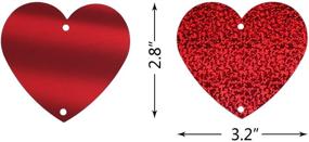 img 1 attached to ❤️ 12PCS Valentine’s Day Heart Garland Decorations - Party Hanging String Decor Supplies Cutouts by Jollylife