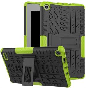img 4 attached to 📱 Boskin Kindle Fire 7 Case 2017 Release 7th Gen - Kickstand Heavy Duty (Green) | NOT for 9th Gen 2019 Release