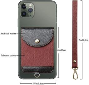 img 3 attached to 📱 Wrist Lanyard with ID Holder: Doormoon Red Card Wallet & Phone Sleeve for Securely Carrying Credit Cards and Cash with Extra Tall Pocket