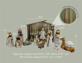 img 2 attached to 👑 12 Piece Premium Nativity Set by Burton and Burton - King is Born Scene with Baby Jesus, Mary, Joseph, and 11 Resin Figurines